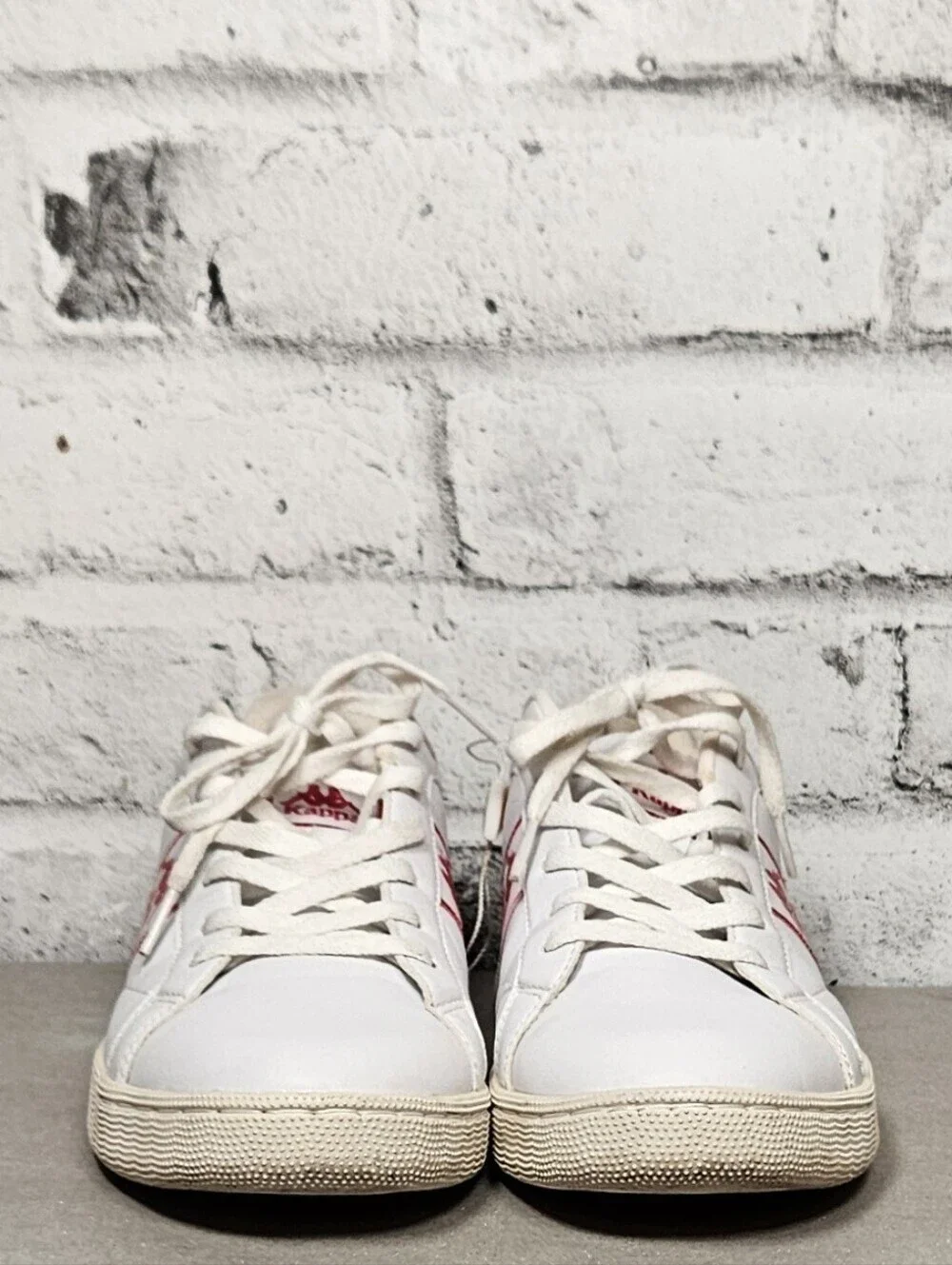 Kappa White Red Logo Sneakers Low Top Casual Shoes Men’s Size 10